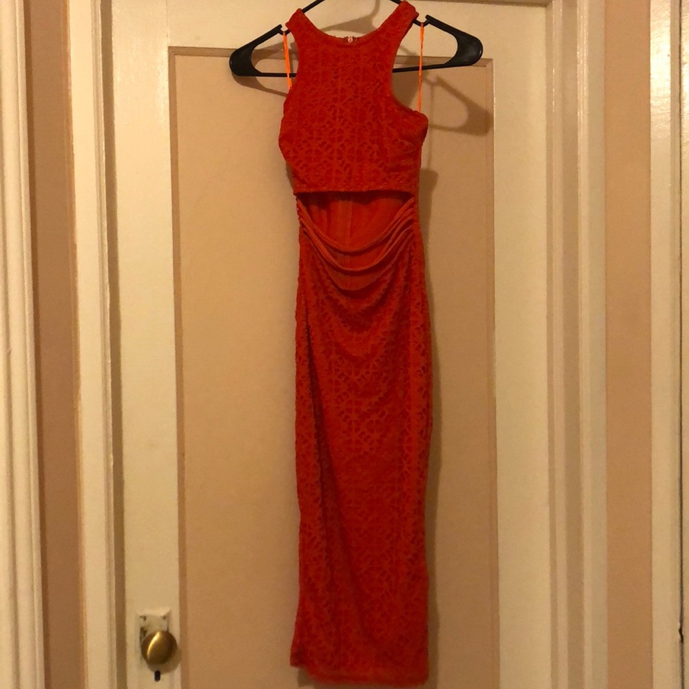 Coral/orange dress from Dance&Marvel. Never worn, fits like like xs.